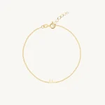 Sideways Single Initial Letter Bracelet