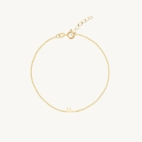 Sideways Single Initial Letter Bracelet