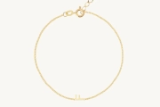 Sideways Single Initial Letter Bracelet